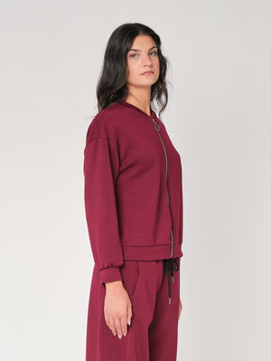 Giacca zip in tessuto Punto Milano