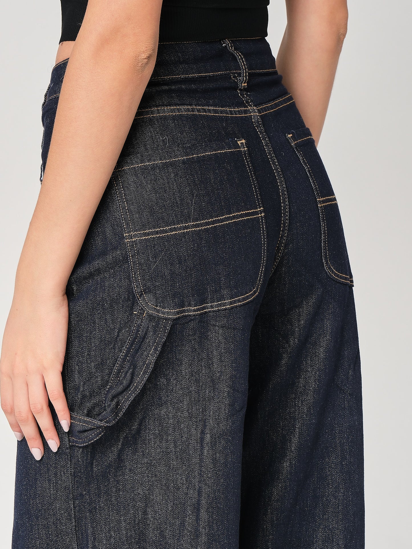 Jeans palazzo tasca laterale