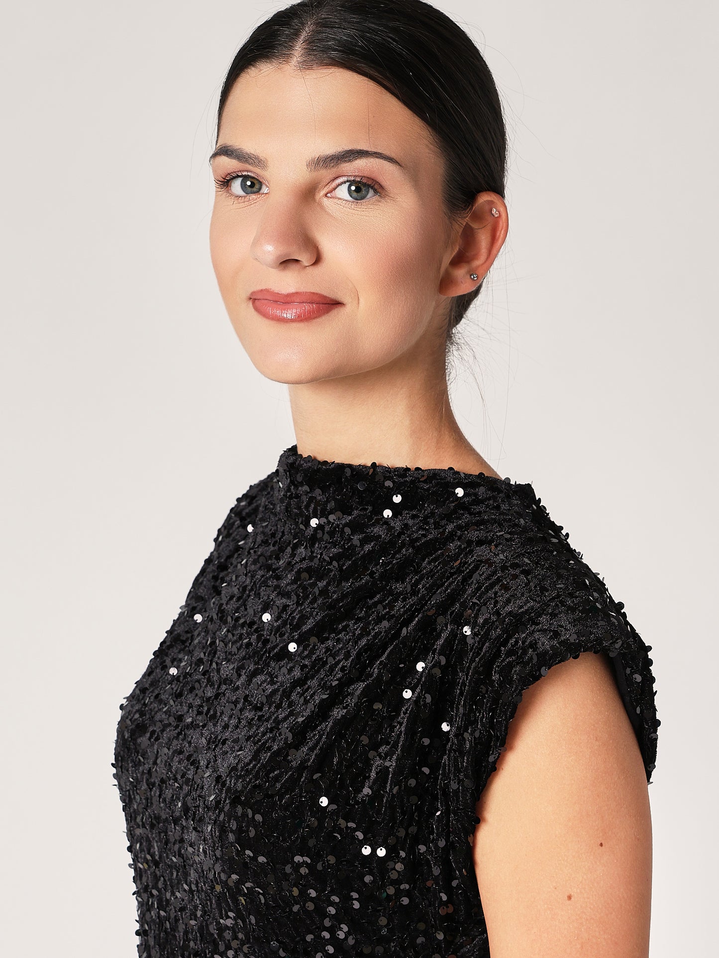 Abito velluto con paillettes