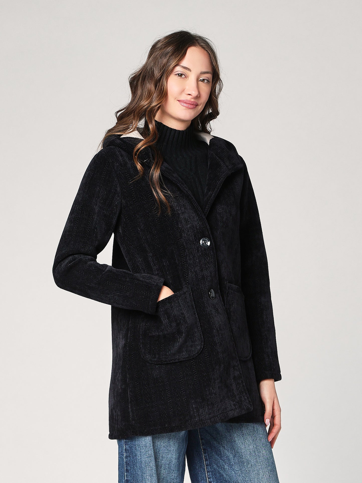 Cappotto con cappuccio