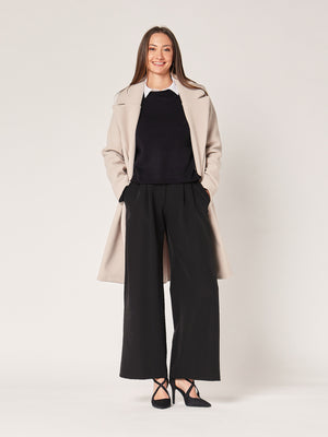 Maglia girocollo cropped