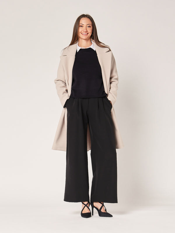 Maglia girocollo cropped