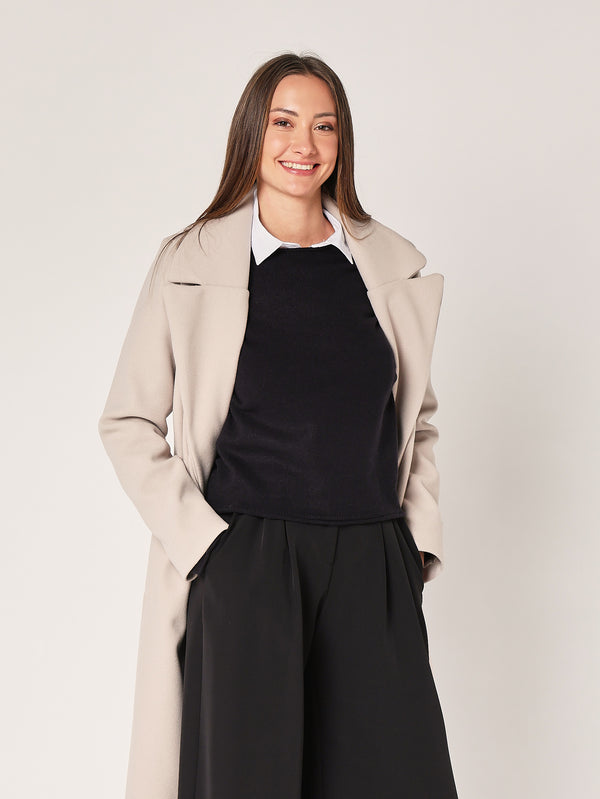Maglia girocollo cropped