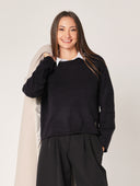 Maglia girocollo cropped