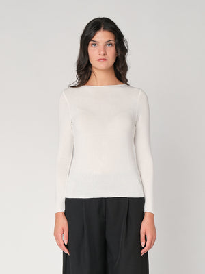 Maglia collo barchetta