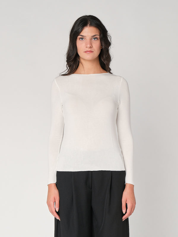 Maglia collo barchetta