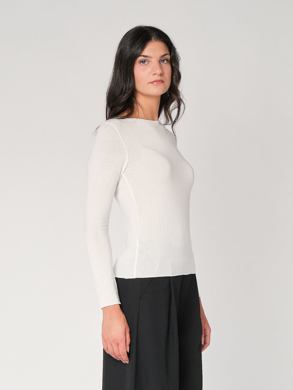 Maglia collo barchetta