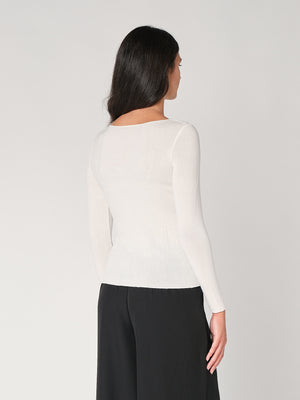 Maglia collo barchetta