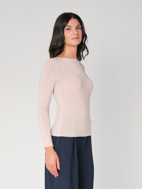 Maglia collo barchetta
