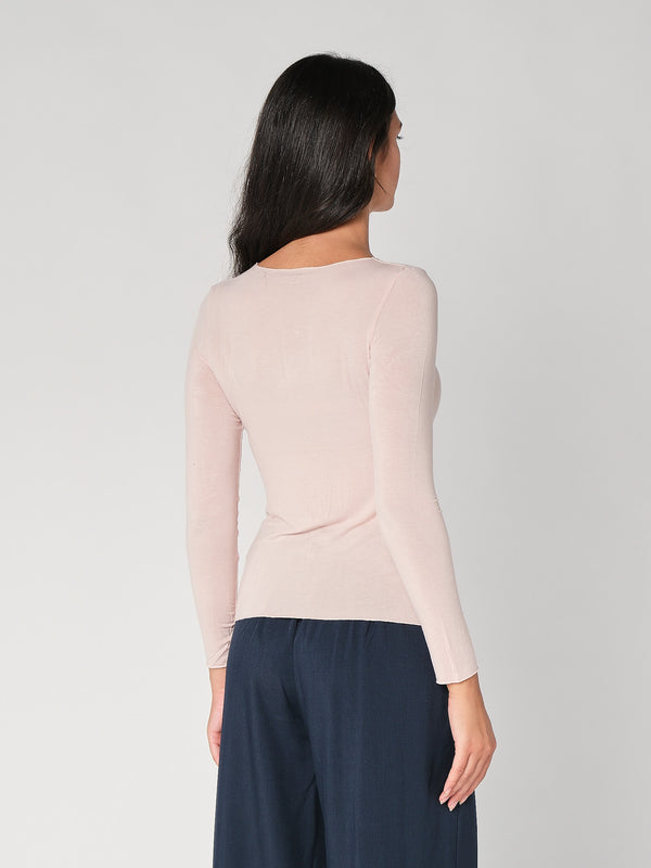 Maglia collo barchetta