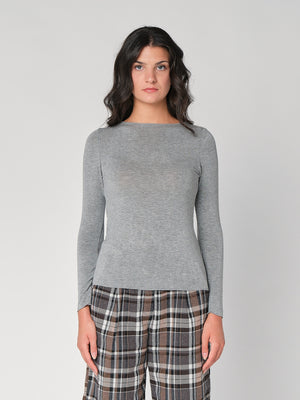 Maglia collo barchetta