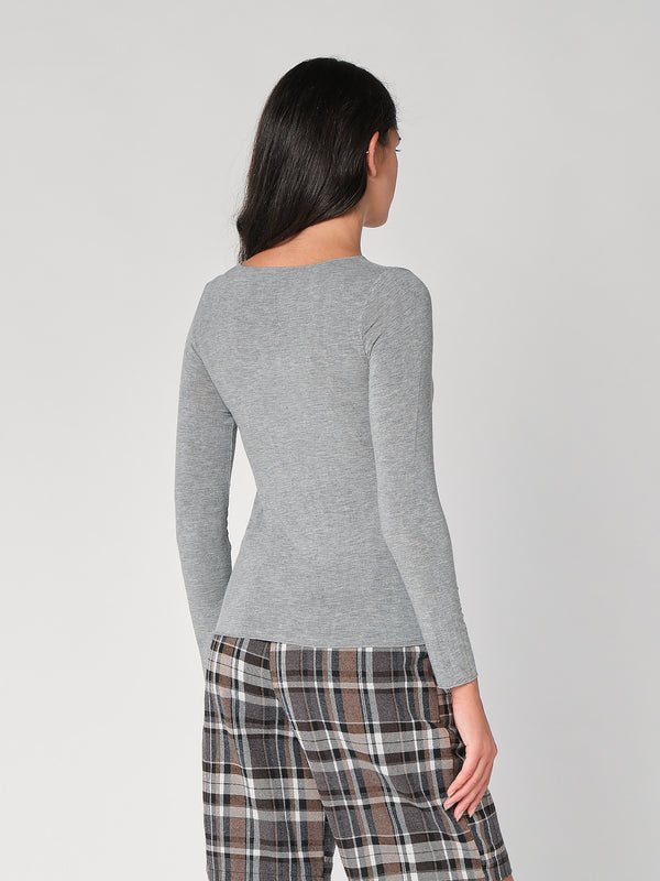 Maglia collo barchetta