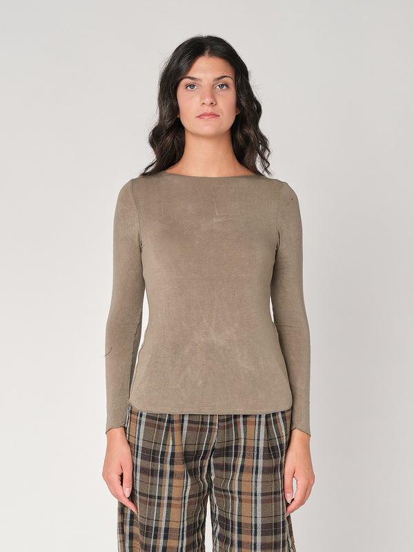 Maglia collo barchetta