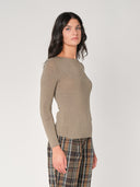Maglia collo barchetta