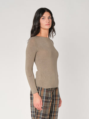 Maglia collo barchetta
