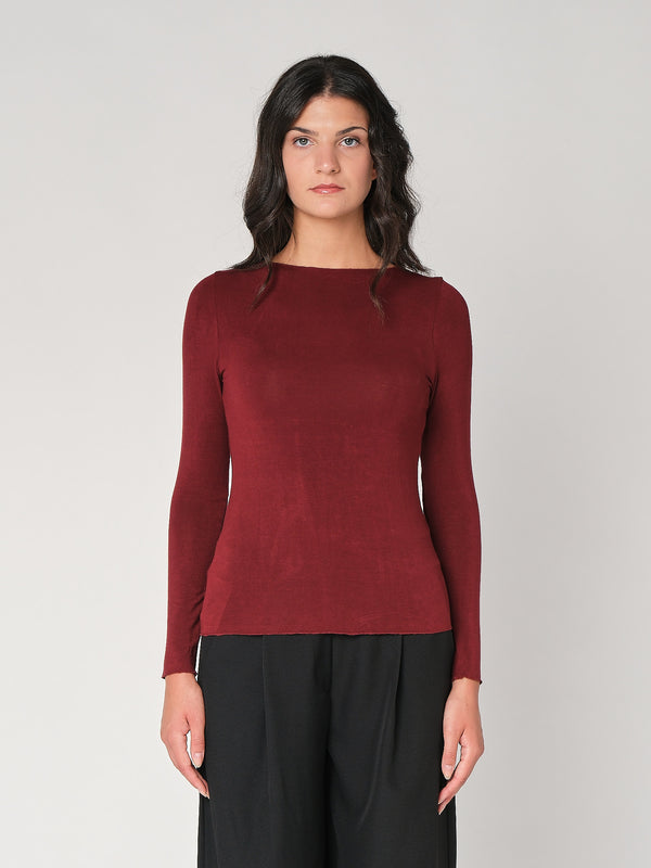 Maglia collo barchetta