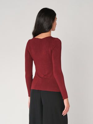 Maglia collo barchetta