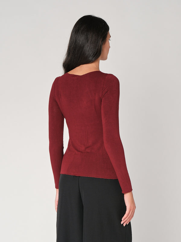 Maglia collo barchetta