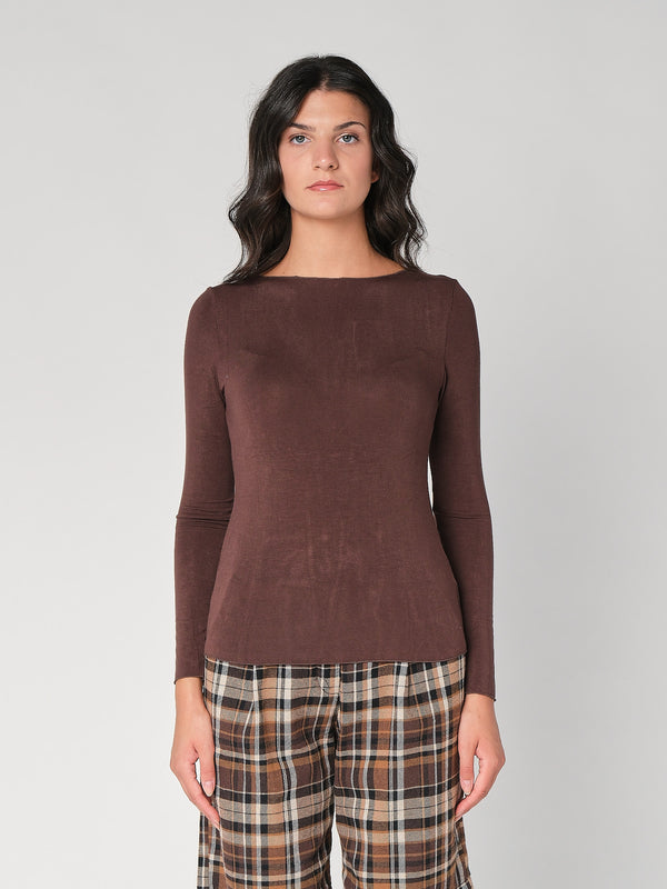 Maglia collo barchetta