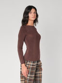 Maglia collo barchetta