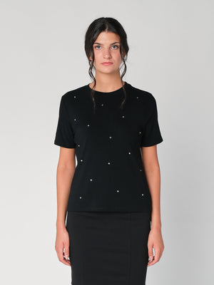 T-shirt con strass