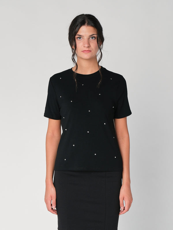 T-shirt con strass