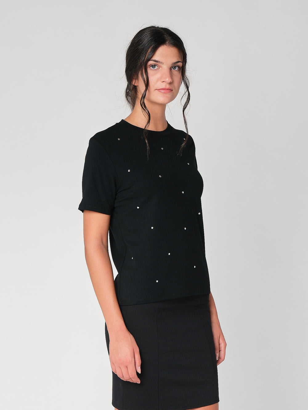 T-shirt con strass