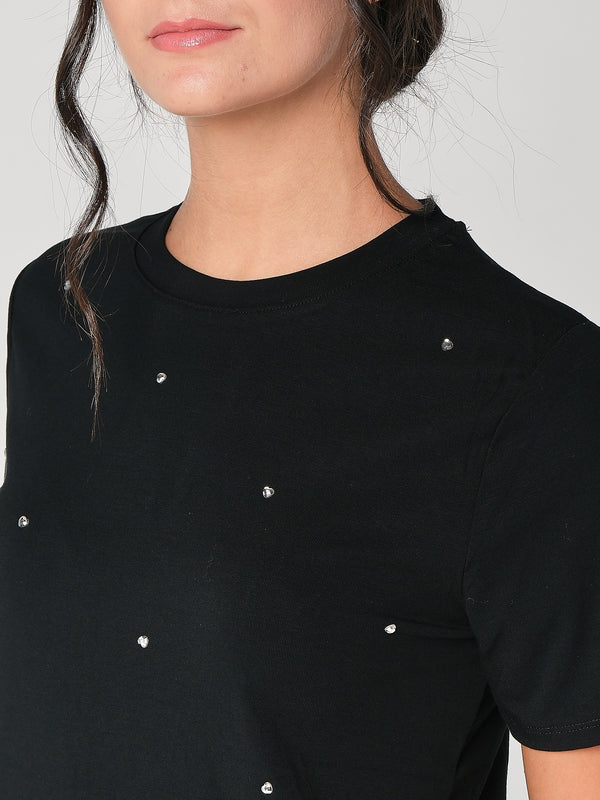 T-shirt con strass