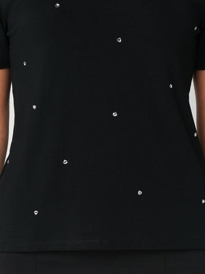 T-shirt con strass
