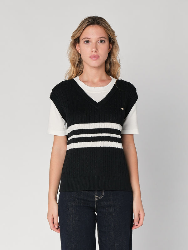 Maglia con trecce