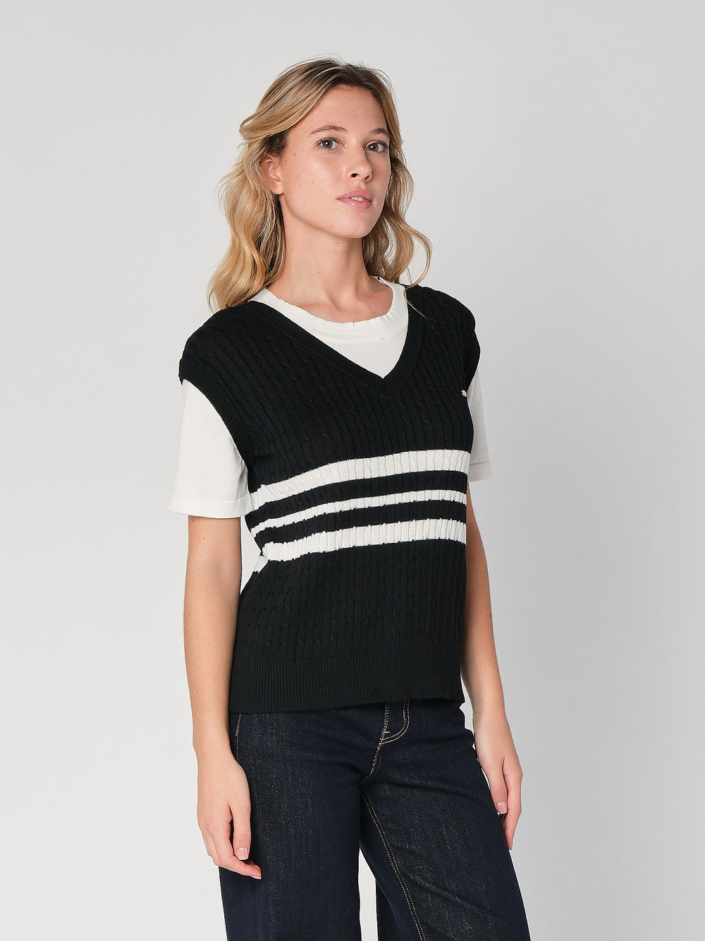 Maglia con trecce