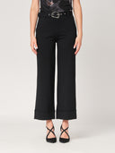 Pantalone palazzo con risvolto