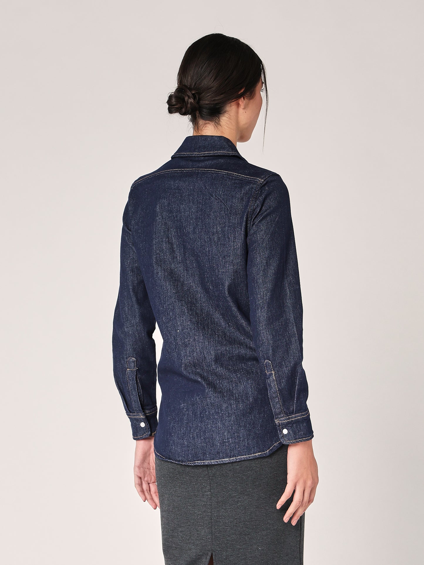 Camicia jeans con strass