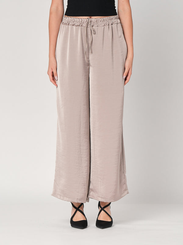 Pantalone in raso palazzo