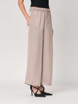 Pantalone in raso palazzo