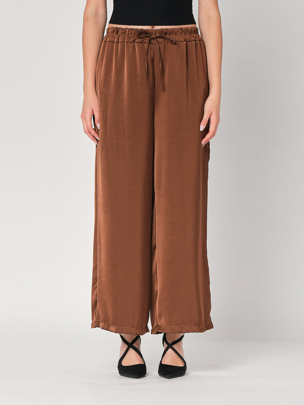 Pantalone in raso palazzo