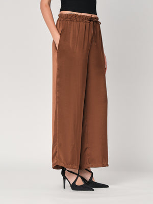 Pantalone in raso palazzo