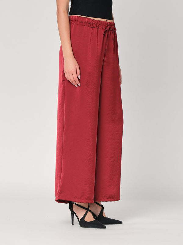 Pantalone in raso palazzo