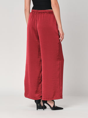 Pantalone in raso palazzo