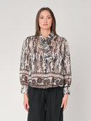 Camicia in fantasia con fiocco