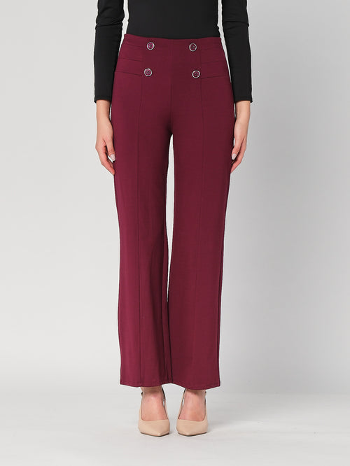 Pantalone palazzo con bottoni
