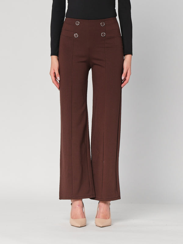 Pantalone palazzo con bottoni