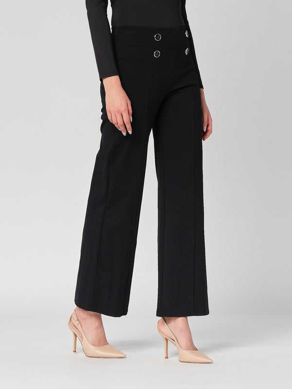 Pantalone palazzo con bottoni