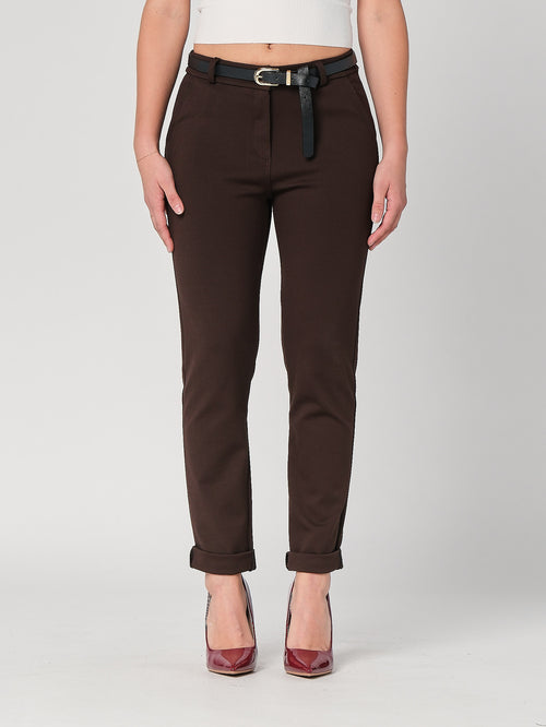 Pantalone in punto Milano con risvolto