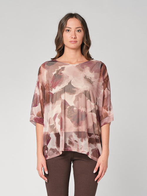 Hemd aus gemustertem Netzstoff