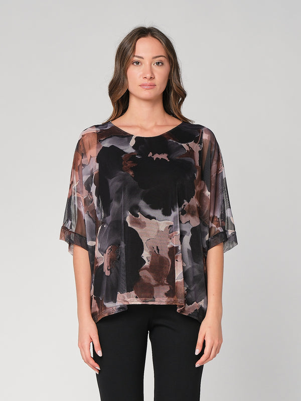 Hemd aus gemustertem Netzstoff