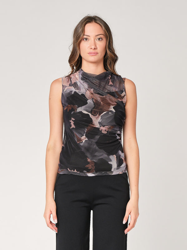 Oberteil aus gemustertem Netzgewebe