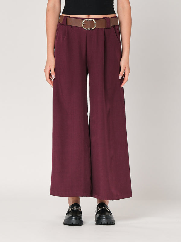 Pantalone palazzo con pinces