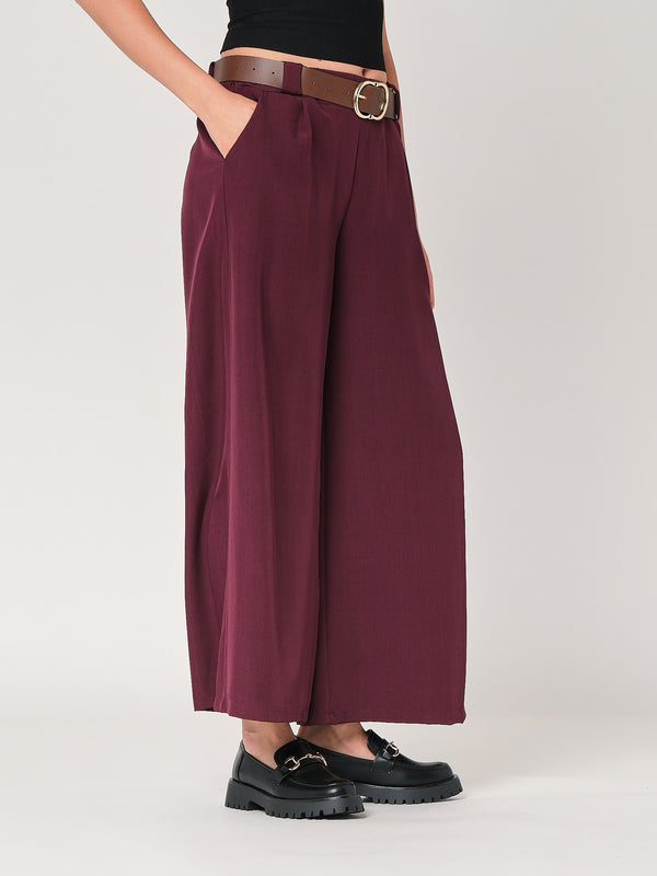 Pantalone palazzo con pinces