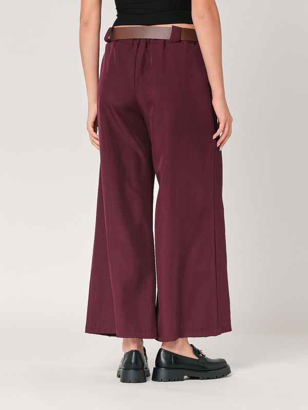Pantalone palazzo con pinces